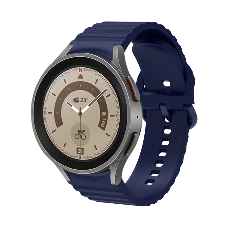 Bracelet de montre en silicone à boucle, couleur unie à pois ondulés, pour Samsung Galaxy Watch 5 / 5 Pro, pour Samsung Galaxy Watch 4