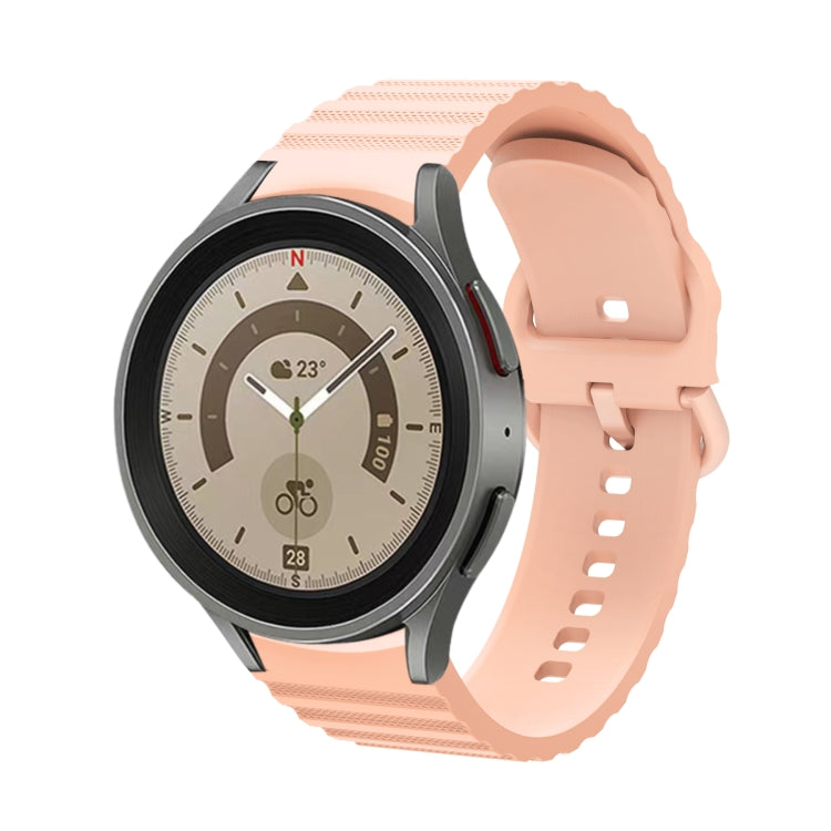 Bracelet de montre en silicone à boucle, couleur unie à pois ondulés, pour Samsung Galaxy Watch 5 / 5 Pro, pour Samsung Galaxy Watch 4