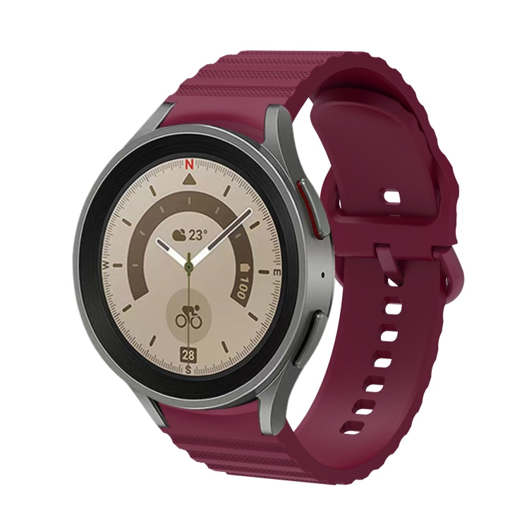 Bracelet de montre en silicone à boucle, couleur unie à pois ondulés, pour Samsung Galaxy Watch 5 / 5 Pro, pour Samsung Galaxy Watch 4