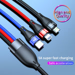 Câble de charge rapide 40W 5A USB vers Micro USB + USB-C / Type-C + 8 broches, Longueur du câble : 2m, 2m