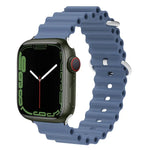 Bracelet de montre Ocean Silicone Metal Head, Pour Apple Watch Ultra 49mm / Series 8&7 45mm, Pour Apple Watch Series 8&7 41mm / SE 2&6&SE&5&4 40mm / 3&2&1 38mm