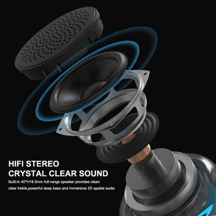 Haut-parleur Bluetooth sans fil ENKAY Hat-Prince portable avec lumière RGB, S, L