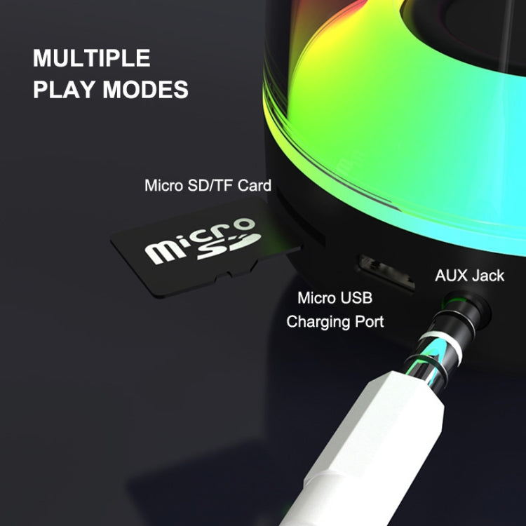 Haut-parleur Bluetooth sans fil ENKAY Hat-Prince portable avec lumière RGB, S, L