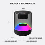 Haut-parleur Bluetooth sans fil ENKAY Hat-Prince portable avec lumière RGB, S, L