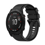 26mm Horizontal Texture Silicone Watch Band with Removal Tool, For Garmin Fenix 7X, For Garmin Fenix 7X Solar, For Garmin Tactix Delta, For Garmin Enduro, For Garmin Fenix 6X, For Garmin Fenix 6X Pro