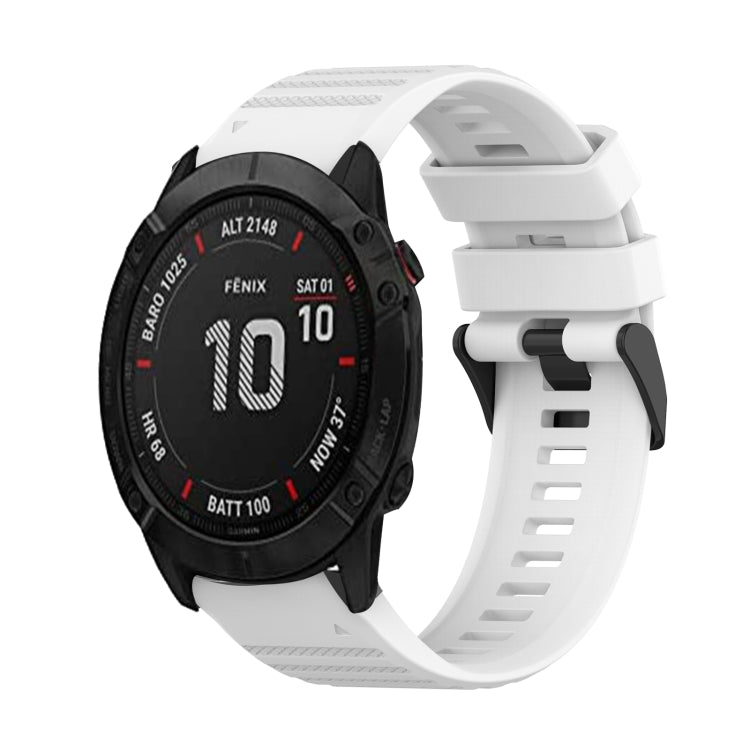 26mm Horizontal Texture Silicone Watch Band with Removal Tool, For Garmin Fenix 6X Sapphire, For Garmin Fenix 5X Sapphire, For Garmin Fenix 5X Plus, For Garmin Fenix 3, For Garmin Fenix 3 HR, For Garmin Fenix 3 Sapphire