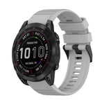 22mm Horizontal Texture Silicone Watch Band with Removal Tool, For Garmin Fenix 7, For Garmin Fenix 7 Solar, For Garmin Fenix 7 Sapphire Solar, For Garmin Epix Gen 2, For Garmin Approach S62, For Garmin Fenix 6 GPS