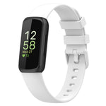 For Fitbit Inspire 3 Solid Color Silicone Watch Band, L, S