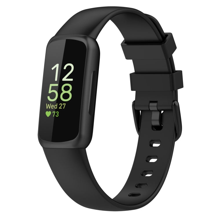 For Fitbit Inspire 3 Solid Color Silicone Watch Band, L, S