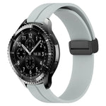 22mm Solid Color Magnetic Clasp Silicone Watch Band, For Samsung Galaxy Watch3 45mm, For Samsung Galaxy Watch 46mm, For Samsung Gear S3 Classic, For Samsung Gear S3 Frontier