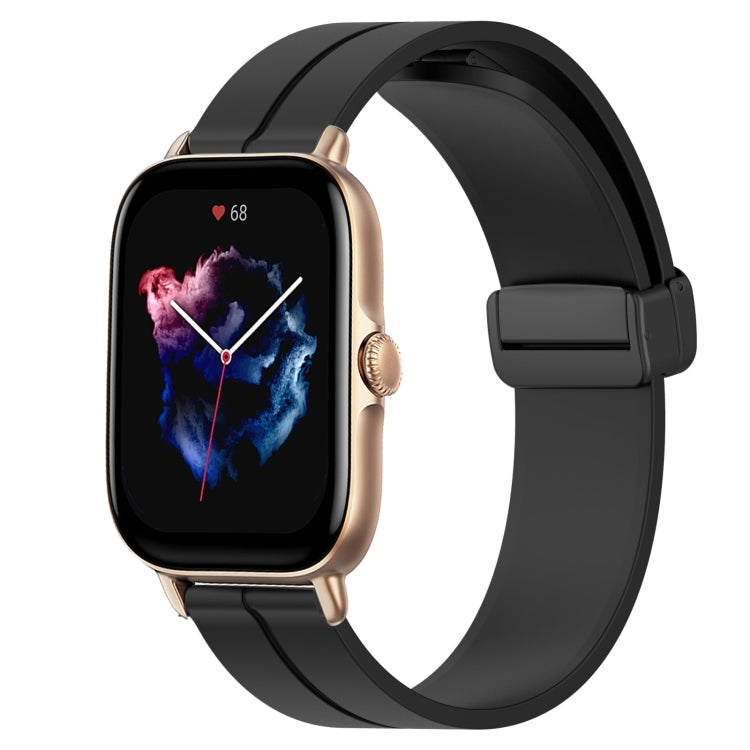 22mm Solid Color Magnetic Clasp Silicone Watch Band, For Amazfit GTR 2, For Amazfit 3, For Amazfit GTR 47mm