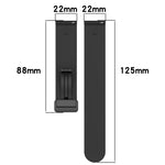 22mm Folding Magnetic Clasp Silicone Watch Band, For Amazfit GTR 2, For Amazfit 3, For Amazfit GTR 47mm