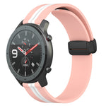 22mm Folding Magnetic Clasp Silicone Watch Band, For Amazfit GTR 2, For Amazfit 3, For Amazfit GTR 47mm