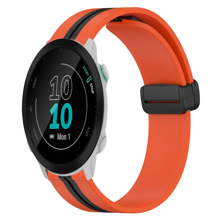 20mm Folding Magnetic Clasp Silicone Watch Band, For Garmin Forerunner 55, For Garmin Venu, For Garmin Venu SQ, For Garminmove Luxe