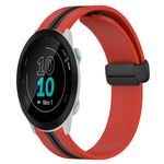 20mm Folding Magnetic Clasp Silicone Watch Band, For Garmin Forerunner 55, For Garmin Venu, For Garmin Venu SQ, For Garminmove Luxe