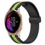 20mm Folding Magnetic Clasp Silicone Watch Band, For Garmin Forerunner 55, For Garmin Venu, For Garmin Venu SQ, For Garminmove Luxe