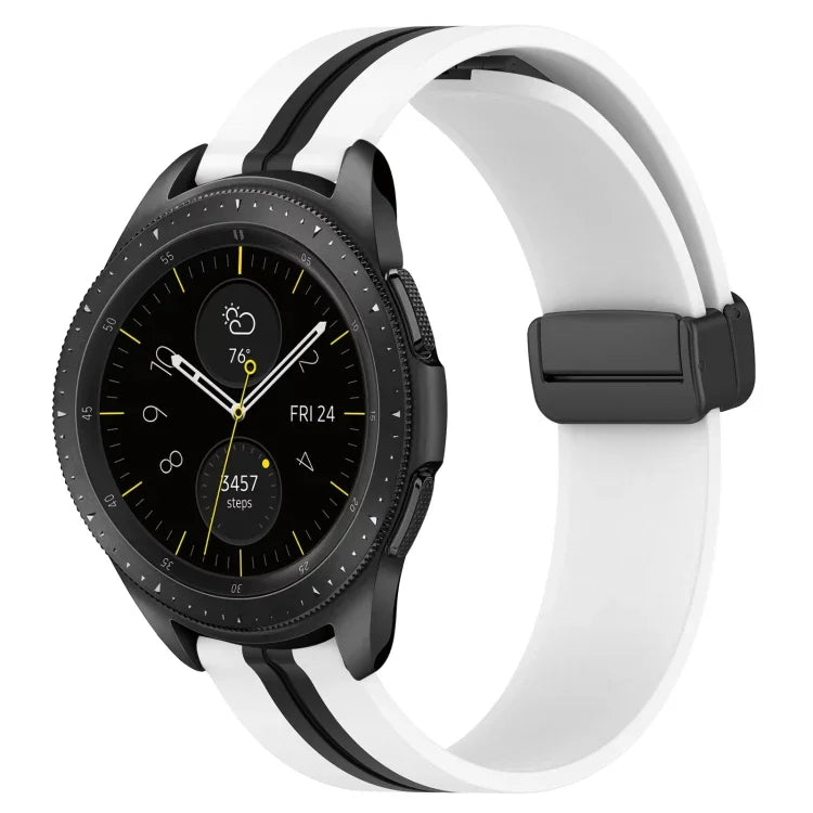 20mm Folding Magnetic Clasp Silicone Watch Band, For Samsung Galaxy Watch Active 2 40mm, For Samsung Galaxy Watch Active 2 44mm, For Samsung Galaxy Watch 42mm