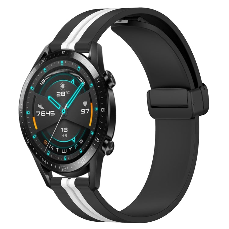 20mm Folding Magnetic Clasp Silicone Watch Band, For Huawei Watch GT3 Pro 43mm, For Huawei Watch GT3 42mm, For Huawei Watch GT2 42mm, For Huawei Watch 2