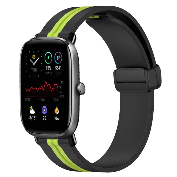 20mm Folding Magnetic Clasp Silicone Watch Band, For Amazfit GTS 4, For Amazfit GTS 3, For Amazfit GTS 2 Mini, For Amazfit GTS 2