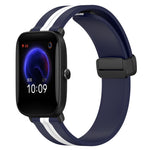 20mm Folding Magnetic Clasp Silicone Watch Band, For Amazfit GTS, For Amazfit GTR 42mm, For Amazfit Pop Pro, For Amazfit Pop