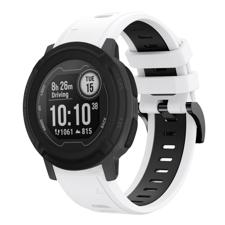 22mm Two-Color Sports Silicone Watch Band, For Garmin Instinct, For Garmin Descent G1