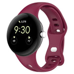 Bracelet en silicone massif avec bouton papillon amincissant en forme de goutte d'eau, pour Google Pixel Watch 4 / 3 / 2 / 1 41mm