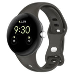 Bracelet en silicone massif avec bouton papillon amincissant en forme de goutte d'eau, pour Google Pixel Watch 4 / 3 / 2 / 1 41mm