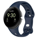 Bracelet en silicone massif avec bouton papillon amincissant en forme de goutte d'eau, pour Google Pixel Watch 4 / 3 / 2 / 1 41mm