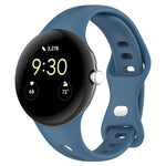 Bracelet en silicone massif avec bouton papillon amincissant en forme de goutte d'eau, pour Google Pixel Watch 4 / 3 / 2 / 1 41mm