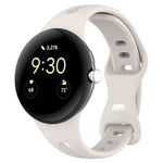 Bracelet en silicone massif avec bouton papillon amincissant en forme de goutte d'eau, pour Google Pixel Watch 4 / 3 / 2 / 1 41mm