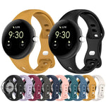 Bracelet en silicone massif avec bouton papillon amincissant en forme de goutte d'eau, pour Google Pixel Watch 4 / 3 / 2 / 1 41mm