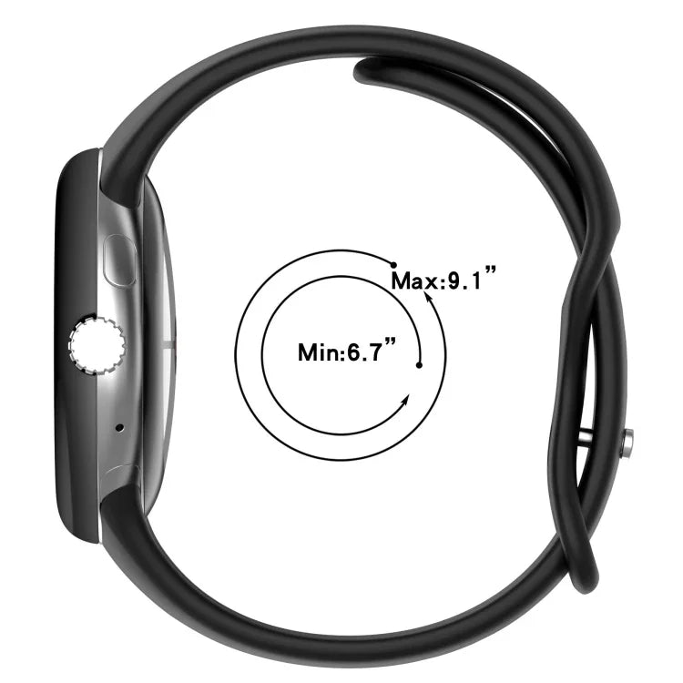 Bracelet en silicone massif avec bouton papillon amincissant en forme de goutte d'eau, pour Google Pixel Watch 4 / 3 / 2 / 1 41mm