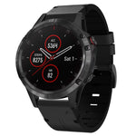 22mm Leather Steel Buckle Watch Band, For Garmin Fenix 5 Plus, For Garmin Instinct