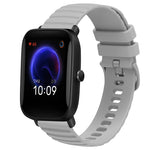20mm Wavy Dot Pattern Solid Color Silicone Watch Band, For Amazfit Pop