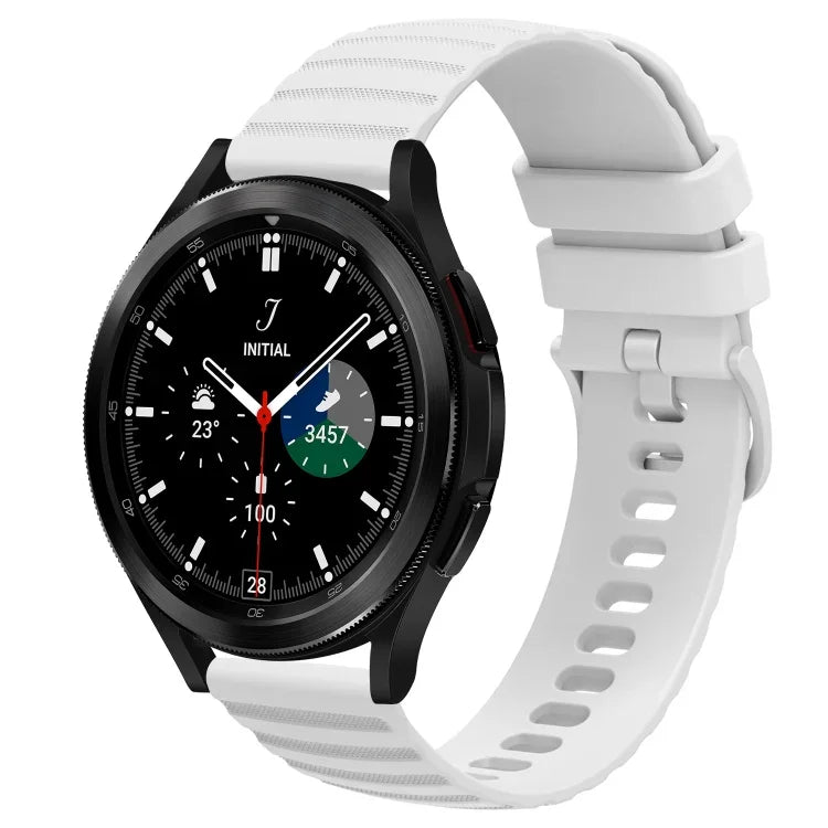 20mm wavy dot pattern solid color silicone watch band for Galaxy Watch, compatible with Samsung Galaxy Watch 4 and Active 2