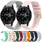 Bracelet de montre en silicone à motif de points ondulés de 20 mm, couleur unie, pour Samsung Galaxy Watch 4 Classic 42mm, pour Samsung Galaxy Watch 4 Classic 46mm, pour Samsung Galaxy Watch Active 2 40mm, pour Samsung Galaxy Watch Active 2 44mm