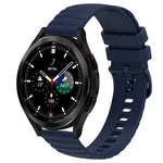Bracelet de montre en silicone à motif de points ondulés de 20 mm, couleur unie, pour Samsung Galaxy Watch 4 Classic 42mm, pour Samsung Galaxy Watch 4 Classic 46mm, pour Samsung Galaxy Watch Active 2 40mm, pour Samsung Galaxy Watch Active 2 44mm