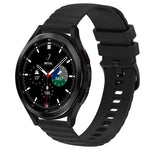 Bracelet de montre en silicone à motif de points ondulés de 20 mm, couleur unie, pour Samsung Galaxy Watch 4 Classic 42mm, pour Samsung Galaxy Watch 4 Classic 46mm, pour Samsung Galaxy Watch Active 2 40mm, pour Samsung Galaxy Watch Active 2 44mm