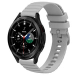 Bracelet de montre en silicone à motif de points ondulés de 20 mm, couleur unie, pour Samsung Galaxy Watch 4 Classic 42mm, pour Samsung Galaxy Watch 4 Classic 46mm, pour Samsung Galaxy Watch Active 2 40mm, pour Samsung Galaxy Watch Active 2 44mm