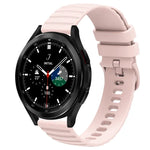 Bracelet de montre en silicone à motif de points ondulés de 20 mm, couleur unie, pour Samsung Galaxy Watch 4 Classic 42mm, pour Samsung Galaxy Watch 4 Classic 46mm, pour Samsung Galaxy Watch Active 2 40mm, pour Samsung Galaxy Watch Active 2 44mm