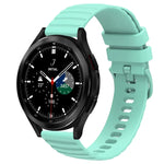 Bracelet de montre en silicone à motif de points ondulés de 20 mm, couleur unie, pour Samsung Galaxy Watch 4 Classic 42mm, pour Samsung Galaxy Watch 4 Classic 46mm, pour Samsung Galaxy Watch Active 2 40mm, pour Samsung Galaxy Watch Active 2 44mm
