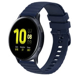 Bracelet de montre en silicone à motif de points ondulés de 20 mm, couleur unie, pour Samsung Galaxy Watch 4 Classic 42mm, pour Samsung Galaxy Watch 4 Classic 46mm, pour Samsung Galaxy Watch Active 2 40mm, pour Samsung Galaxy Watch Active 2 44mm