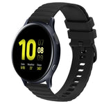 Bracelet de montre en silicone à motif de points ondulés de 20 mm, couleur unie, pour Samsung Galaxy Watch 4 Classic 42mm, pour Samsung Galaxy Watch 4 Classic 46mm, pour Samsung Galaxy Watch Active 2 40mm, pour Samsung Galaxy Watch Active 2 44mm