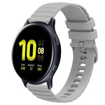 Bracelet de montre en silicone à motif de points ondulés de 20 mm, couleur unie, pour Samsung Galaxy Watch 4 Classic 42mm, pour Samsung Galaxy Watch 4 Classic 46mm, pour Samsung Galaxy Watch Active 2 40mm, pour Samsung Galaxy Watch Active 2 44mm