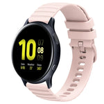 Bracelet de montre en silicone à motif de points ondulés de 20 mm, couleur unie, pour Samsung Galaxy Watch 4 Classic 42mm, pour Samsung Galaxy Watch 4 Classic 46mm, pour Samsung Galaxy Watch Active 2 40mm, pour Samsung Galaxy Watch Active 2 44mm
