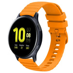 Bracelet de montre en silicone à motif de points ondulés de 20 mm, couleur unie, pour Samsung Galaxy Watch 4 Classic 42mm, pour Samsung Galaxy Watch 4 Classic 46mm, pour Samsung Galaxy Watch Active 2 40mm, pour Samsung Galaxy Watch Active 2 44mm