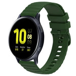 Bracelet de montre en silicone à motif de points ondulés de 20 mm, couleur unie, pour Samsung Galaxy Watch 4 Classic 42mm, pour Samsung Galaxy Watch 4 Classic 46mm, pour Samsung Galaxy Watch Active 2 40mm, pour Samsung Galaxy Watch Active 2 44mm