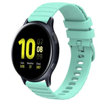 Bracelet de montre en silicone à motif de points ondulés de 20 mm, couleur unie, pour Samsung Galaxy Watch 4 Classic 42mm, pour Samsung Galaxy Watch 4 Classic 46mm, pour Samsung Galaxy Watch Active 2 40mm, pour Samsung Galaxy Watch Active 2 44mm