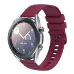 Bracelet de montre en silicone à motif points ondulés de 22 mm, couleur unie, pour Samsung Galaxy Watch3 45mm, pour Samsung Galaxy Watch 46mm, pour Samsung Gear S3 Classic, pour Samsung Gear S3 Frontier