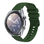 Bracelet de montre en silicone à motif points ondulés de 22 mm, couleur unie, pour Samsung Galaxy Watch3 45mm, pour Samsung Galaxy Watch 46mm, pour Samsung Gear S3 Classic, pour Samsung Gear S3 Frontier